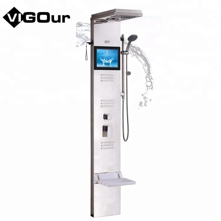 New Design Flower Shower Panel System Concealed Digital Shower Wall Panels Bathroom Waterproof Smart Wall Shower Panel