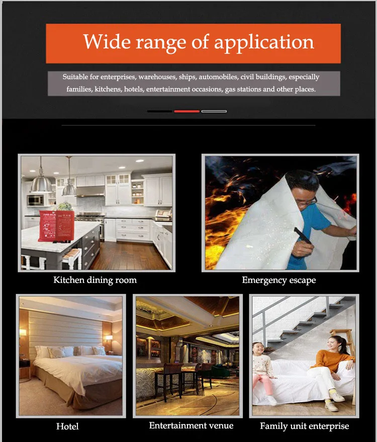Fiberglass Fire Blanket Fire Blanket For Home Kitchen Emergency High Temperature Fire Blanket