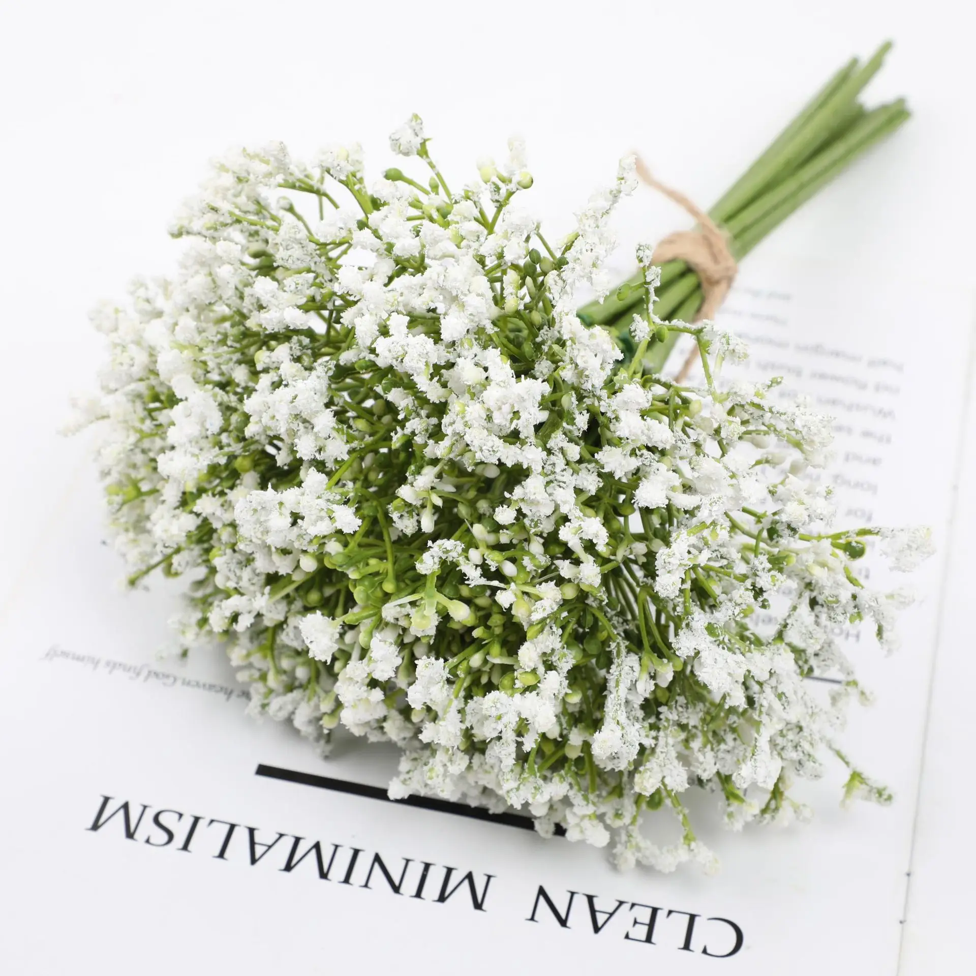 Plastic Babysbreath Artificial Gypsophila Flowers Bouquet Mini Faux Baby Breath For Wedding Table Garland Wall Decor