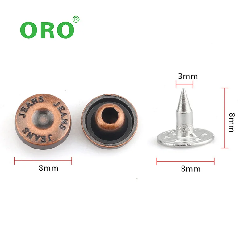 Wholesale Metal Zinc Alloy Garment Accessories Double Cap Round Dome Ball Studs Rivets Garment Rivets