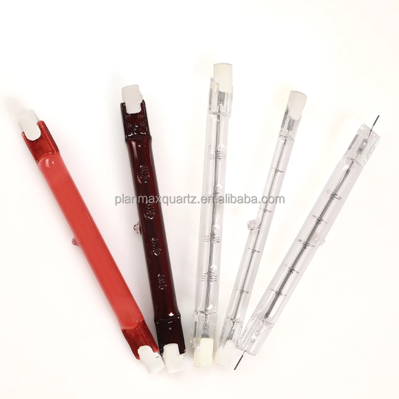 J118 Infrared Heating Lamp 175W 200W 250W 300W 500W Ruby Gold R7S Quartz Glass Halogen IR Heat Lamp