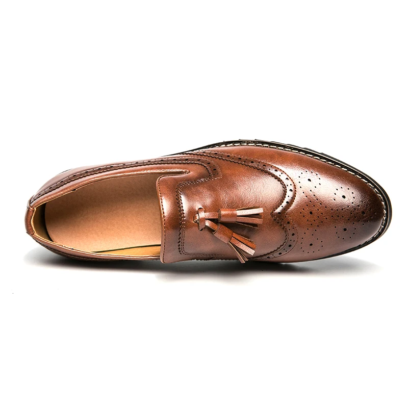 Slip-on Classic Work business genuine leather Formal dress shoes men