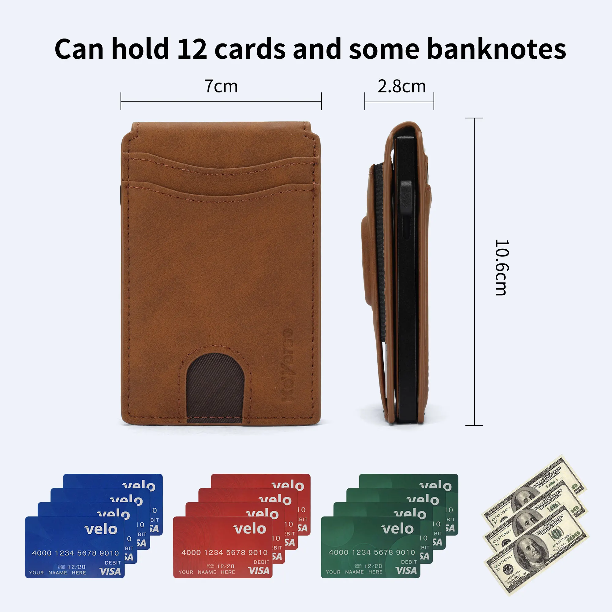 Factory Wholesale Magnetic Close Metal Aluminum Wallet RFID Blocking Smart Automatic Pop Up Card Holder Wallet