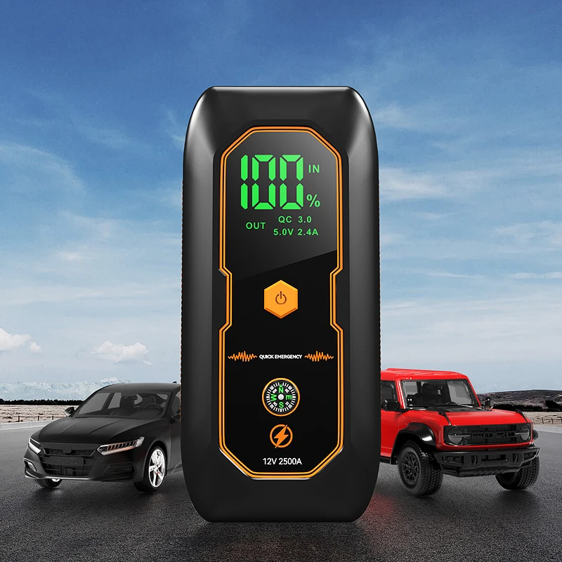12V Portable Car Battery Boost Jump Starter 6000mAh Car Emergency Jump Power Supply Power Bank Jump Starter