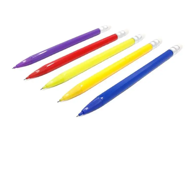 Price Cheap Custom Wholesale Plastic Appearance Six Edge Automatic Pencil Color Active Pencil Eraser Head Without Pen Pencil