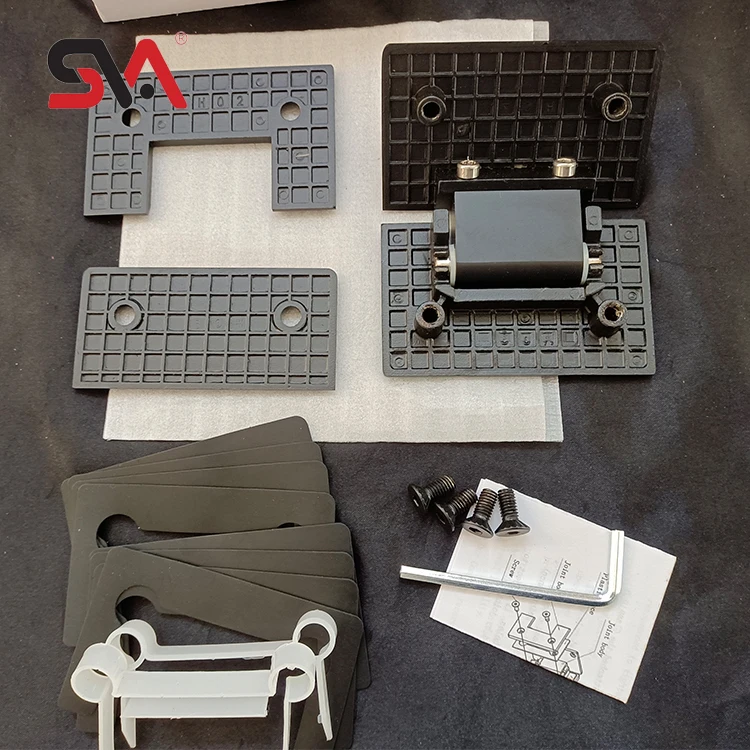 Хит продаж SVA-304 черный полированный атлас 90 градусов стекло фтинг из нержавеющей стали дверные петли для душа межкомнатные стеклянные
