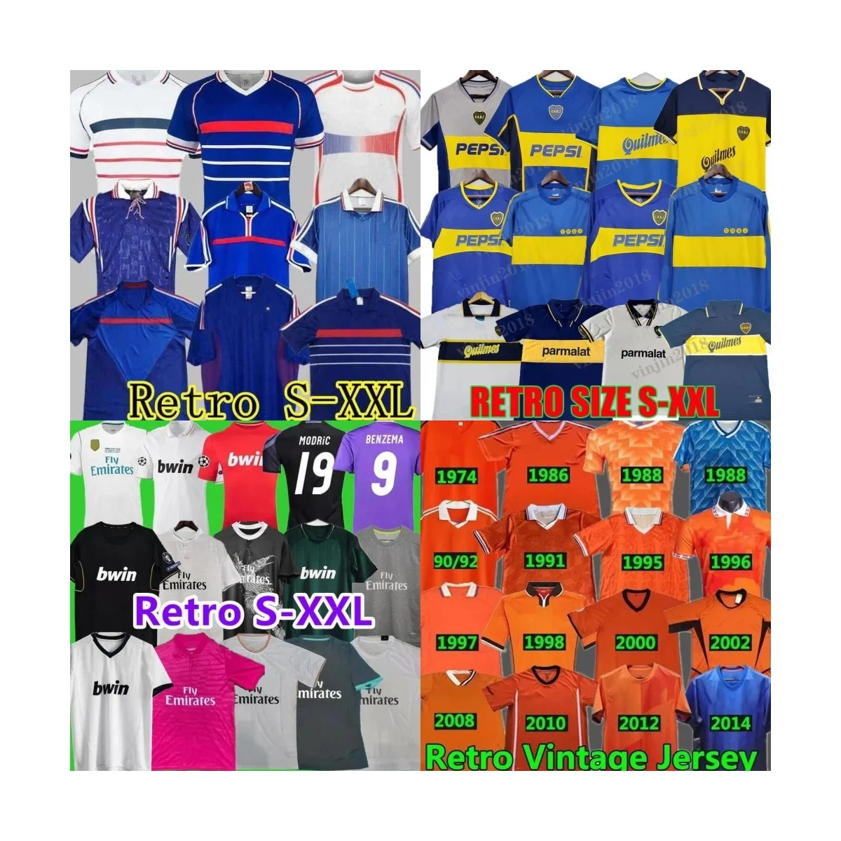 Caminho de futebol Retro shirt football jersey fabric soccer jersey camisas de futebol Retro football t-shirt men soccer jersey