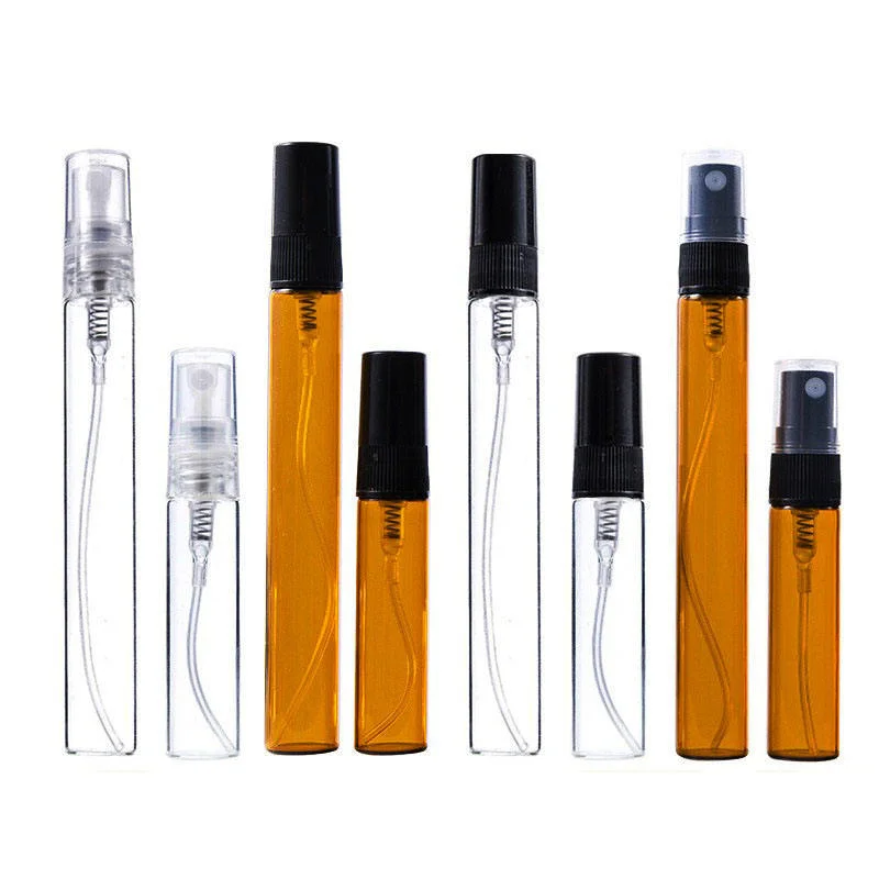 Clear Glass 5ml 10ml 15ml Small Mini Spray Bottles Empty Fine Mist Sprayer Perfume Bottle For Travel