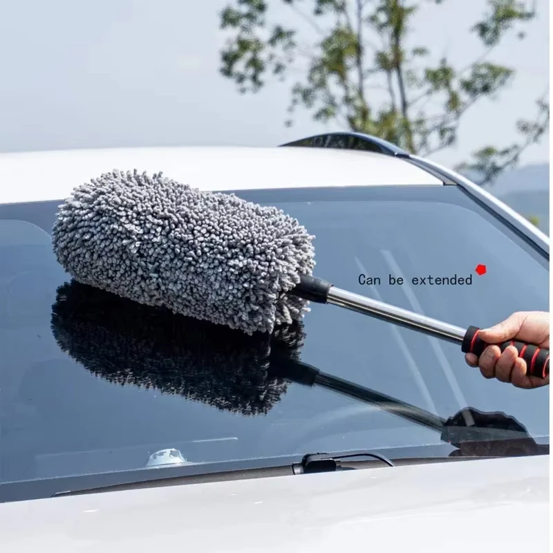 Car Wash Brush Washing Duster Microfiber Scratch Free Cleaning Dirt Duster Car Dust Brush With Extendable Handle