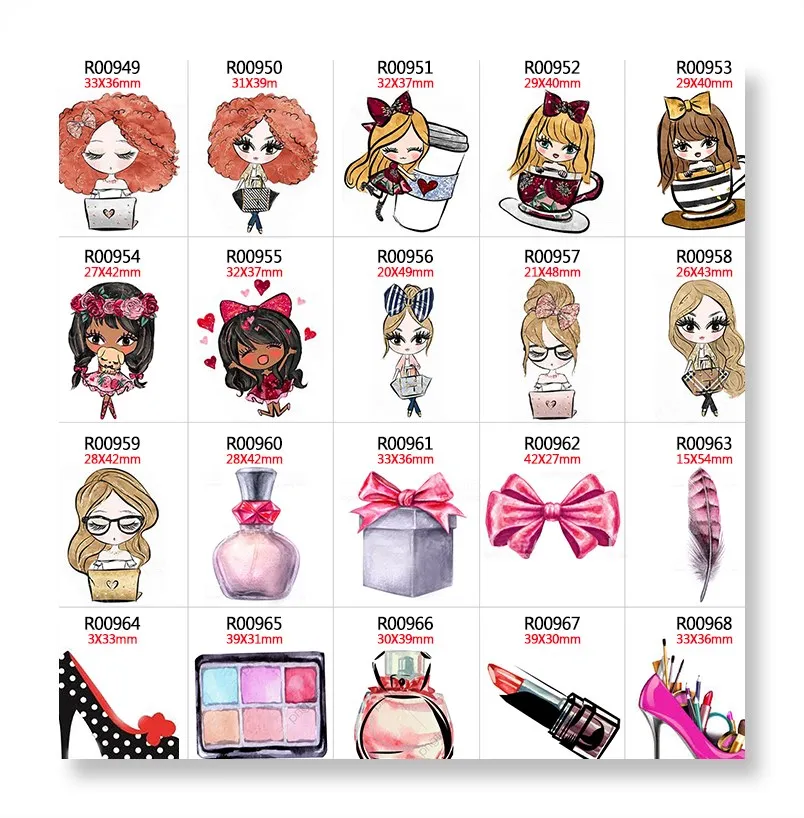 50 шт. плоские полимерные изделия с мультяшными