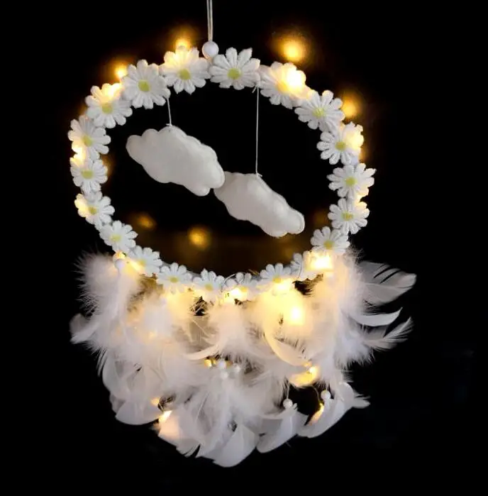 Wholesale Handmade Boho Hanging Feather Dream Catcher for Car Home Room Door Wall Art Party Decor Ornament Gift Craft DIY Kit