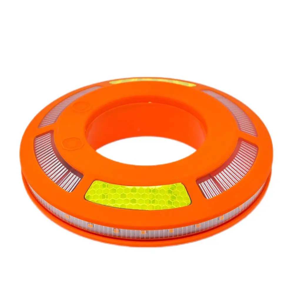 Rechargeable Road Cones Commander Ring Lamp Obstruction Light Warning Barricade Flare Strobe Led Beacon Light For Traffic Cone