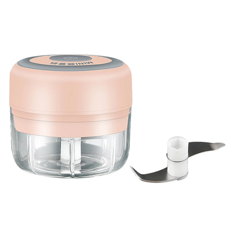 Portable Wireless Food Processor with Rechargeable Electric Garlic Press Onion Ginger Chili Pepper Garlic Blender