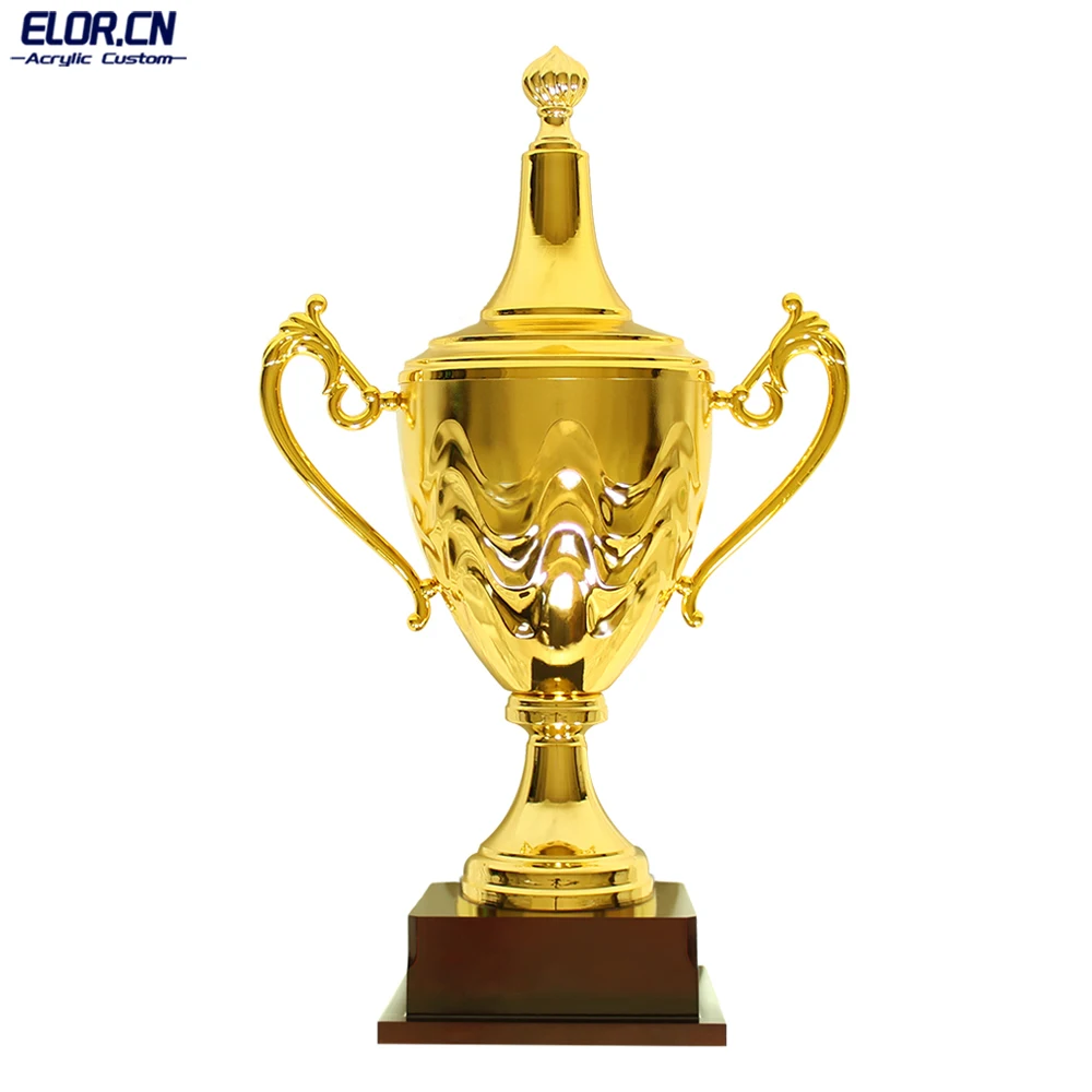 Elor Factory Wholesale Metal Trophy Award With Square Base ABC sizes Options For Adults And Children