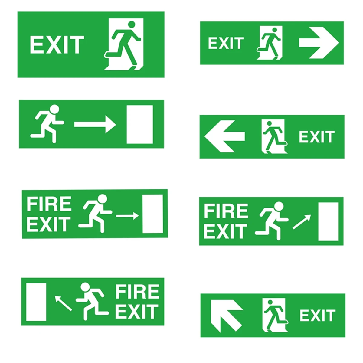 Warning Luminous Vinyl Safety Aluminum Laser Engrave Exit Sign Board Fire Emergency Exit Sign Led Light