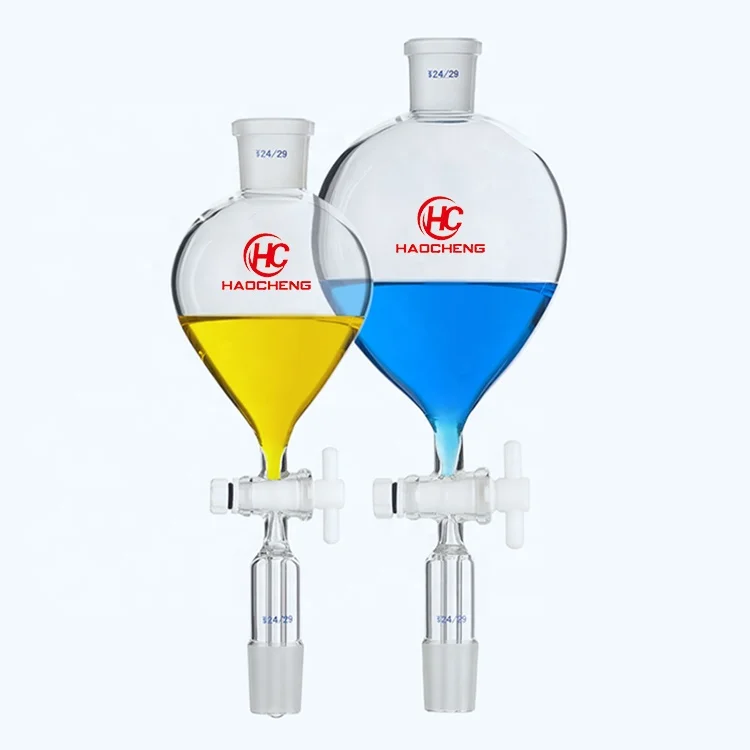 Lab glassware separatory funnel 2000ml  pressure equalizing addition funnel 24/40 joints