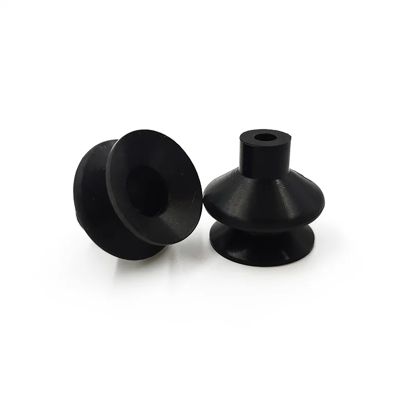 1.5 Bellows 25mm Pneumatic Silicon Rubber Vacuum Suction Cups With Thread Screw