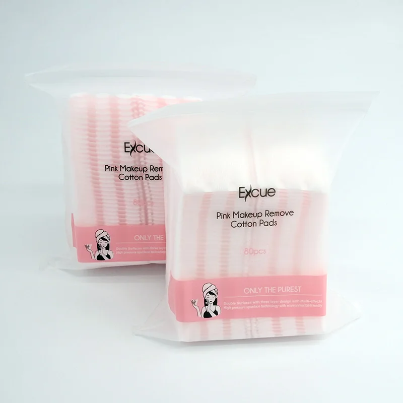 Wholesale hot sale Custom design High Absorbency Disposable 5x6CM Cosmetic Cotton Pads
