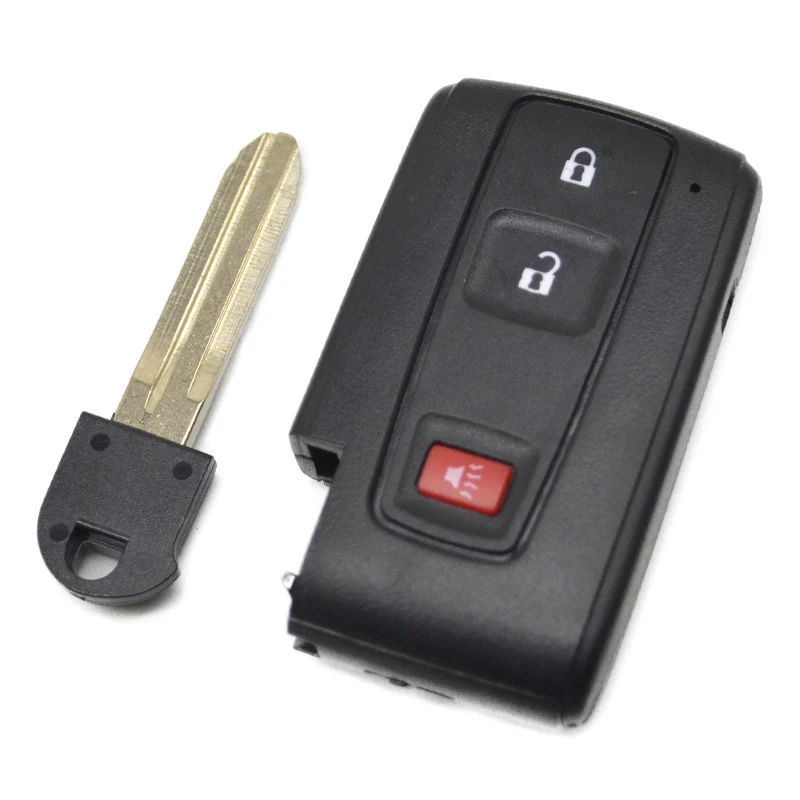 Car key housing shell case 2/3buttons for Toyota Corolla Verso Prius smart key fob replacement cover with key blade