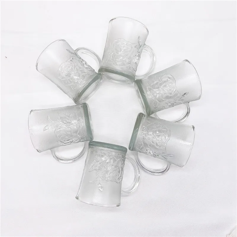 Factory direct sale new to the latest design high quality rose pattern 6-piece pattern cup practical low price sale
