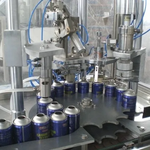 2023 hot sale Automatic hairspray aerosol Pneumatic Bottling Filling Line Plant Equipment Factory Manufacturer