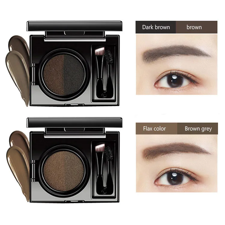 wholesale private label eyebrow dye cream two-color long lasting waterproof air cushion eyebrow gel