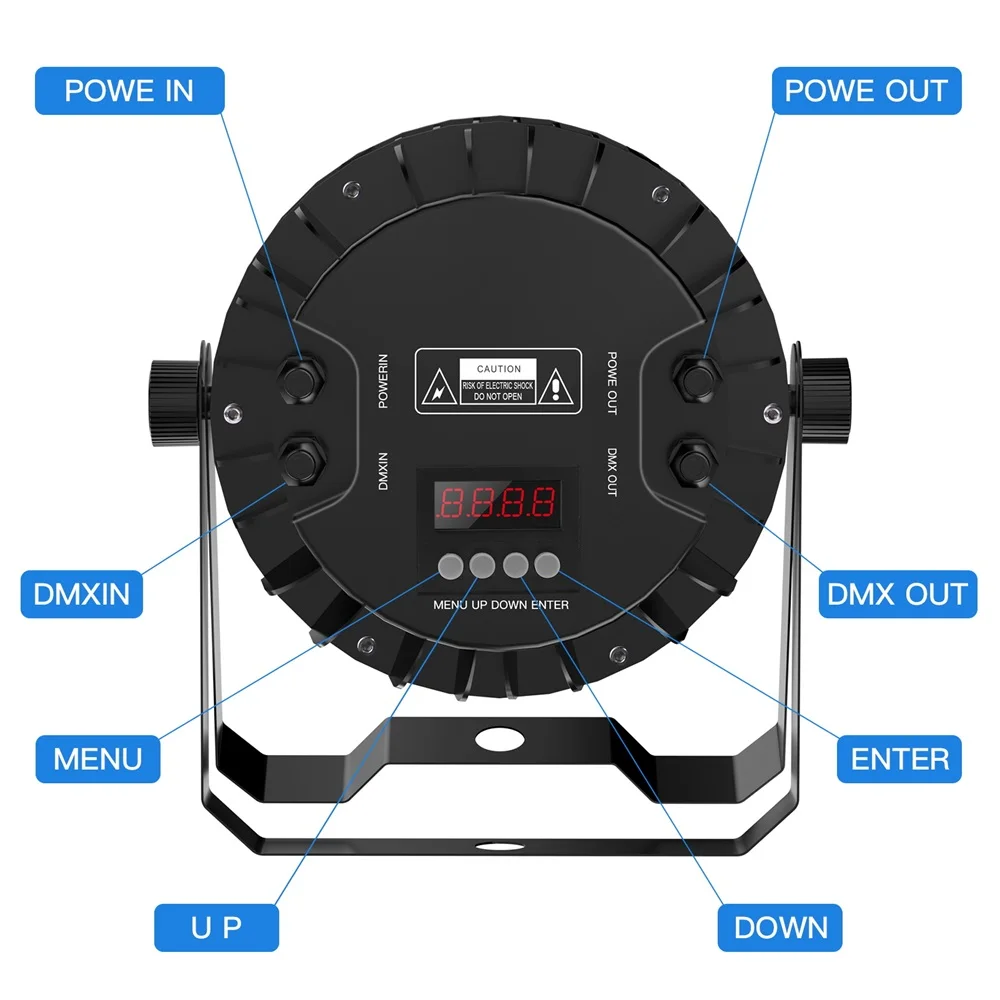 U`King 18 LEDs Par Light Waterproof IP65 Rated Outdoor 18x10W RGBW 4in1 Stage Light DMX512