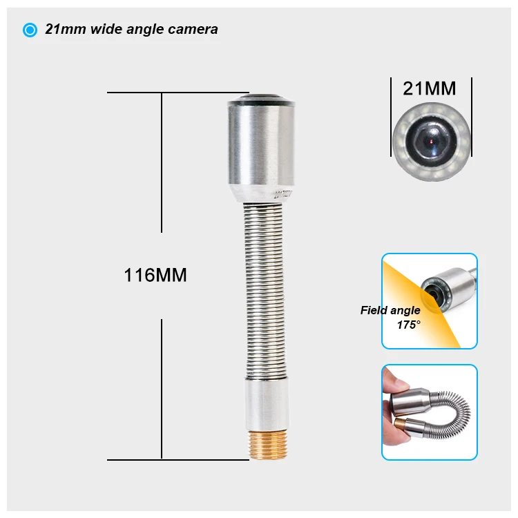 Manufacture Direct Sale 10M HD Screen  High Compatibility Push Rod Inspection Borescope endoscope Camera All In One Case
