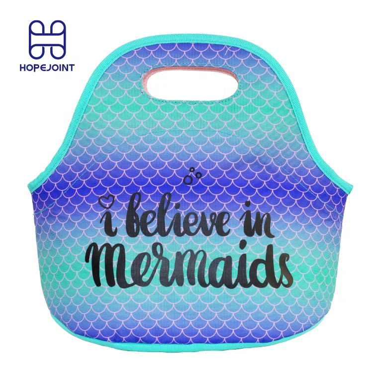 Eco Bag Lunch Kid Animal Sequin Mermaid Bags Kids Cartoon Box Girls Sequins Leak Proof For Sublimation Blank