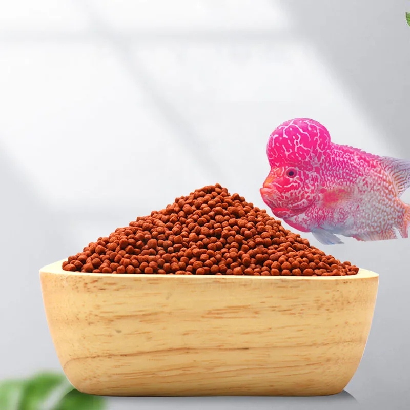
High protein fish food color enhancer food aquarium Flowerhorn fish food 