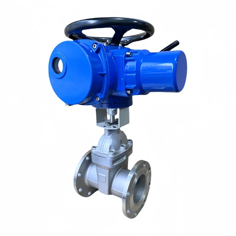 DN80 Switch Type Electric Flange Gate Valve Water Flow Control Cast Iron W ear Resistant Concealed Stem Gate Valve