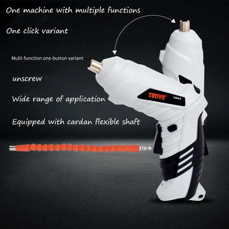 3.6V Folding Electric Screwdriver Small Lithium Impact Wrench Mini Electric Hand Drill with Plastic Box