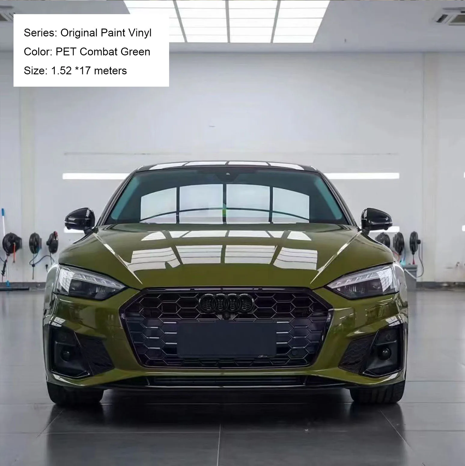 CARKOO High Quality Super Gloss PET Isle of Man Green Color Original Paint Car Wrap Vinyl Film