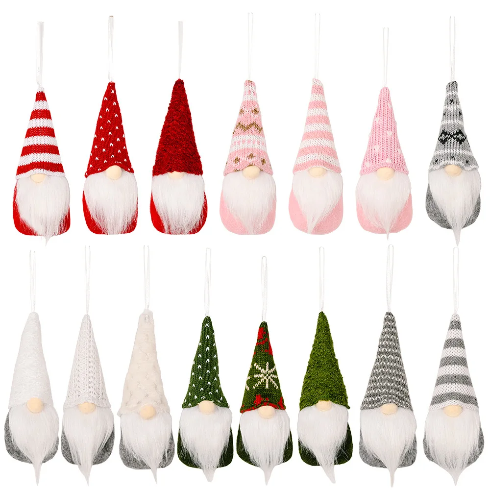 Wholesale 2023 Christmas Decoration Pendant Christmas Mini Knitted Rudolph 3D Design Multiple Color Christmas Tree Charm Pendant