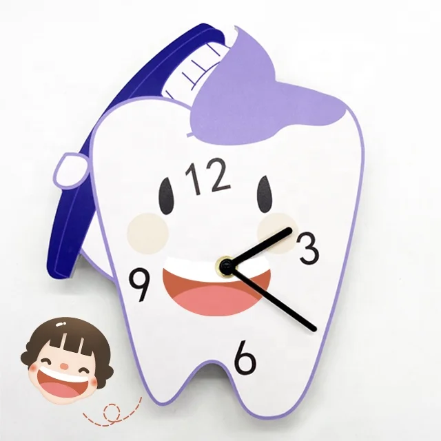 kids room clinic cute dental clock