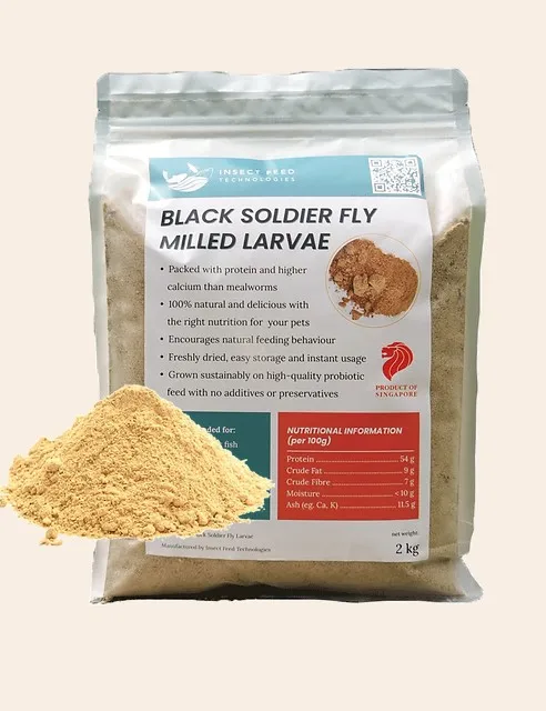 Rich in Nutrients Calcium and Lauric Acid Pet Meals Supplement Black Soldier Fly Insect Meal (Milled Larvae) 2kg