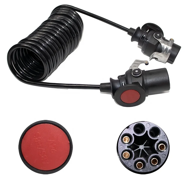 Best Selling New Black Five-core seven-core ABS/EBS Trailer cable For Heavy-duty Truck