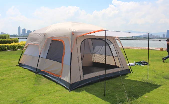 Camping Tent 2 Room Large Space For 6/8/10-12 People Weatherproof For Parties Picnic Outdoors Travel Camping Family Tents