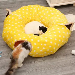 2022 Hot Sale  cat tunnel toy foldable cat channel rolling ground chinchilla litter cat bed pet toy