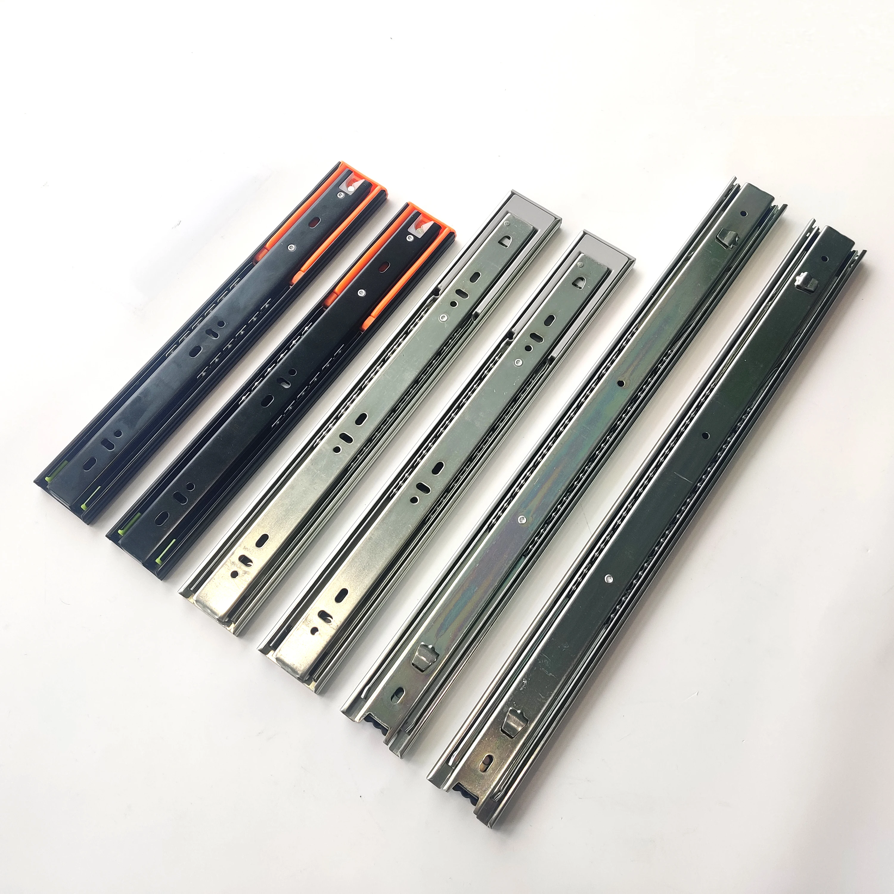 Soft Closing Push Open Full Extention Furniture Hardware Ball Bearing Telescopic Drawer Slide
