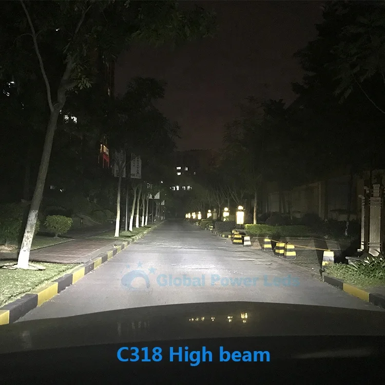 best seller no fan csp chip C318 Light Auto Automotive bulb H7 Car Led Headlight