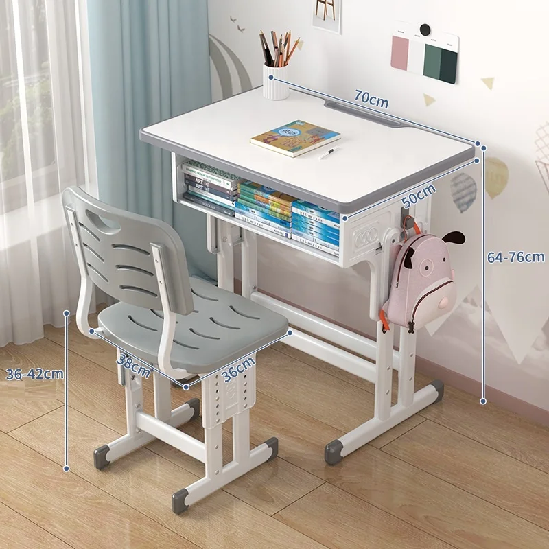 Bottom price biggest factory school student beautiful princess girl study or reading desk and simple chair set