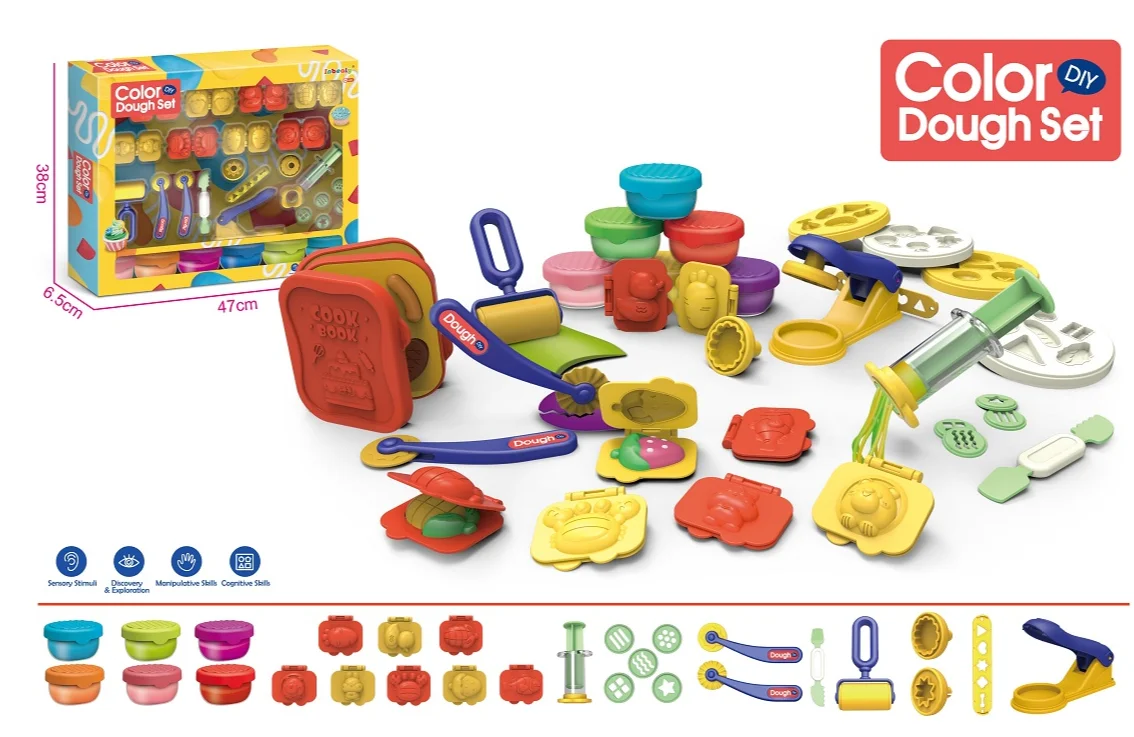 Eco-friendly Kids diy intelligent Manufacturer Factory Modeling Air Dry Clay Tool slime Plasticine Kids Play Dough Set