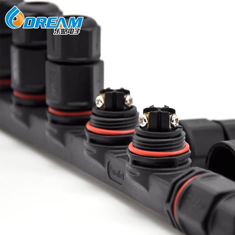 DREAM START Factory 2pin LED Light Power Screw Lugs Cable Splitter Waterproof Connector
