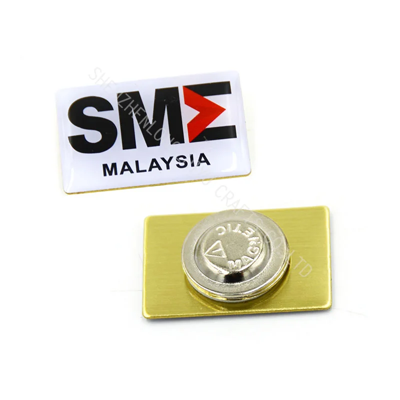 Longzhiyu 15 years magnetic pins supplier custom magnetic back lapel pins name badges with magnet