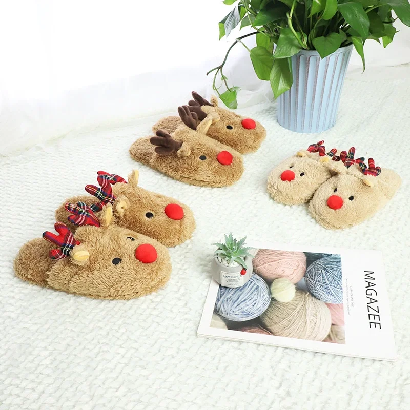 
Parents-children softSole fur slippers sandals Shoes Girls fur snow boots cotton slippers for winter warm slippers for ladies 