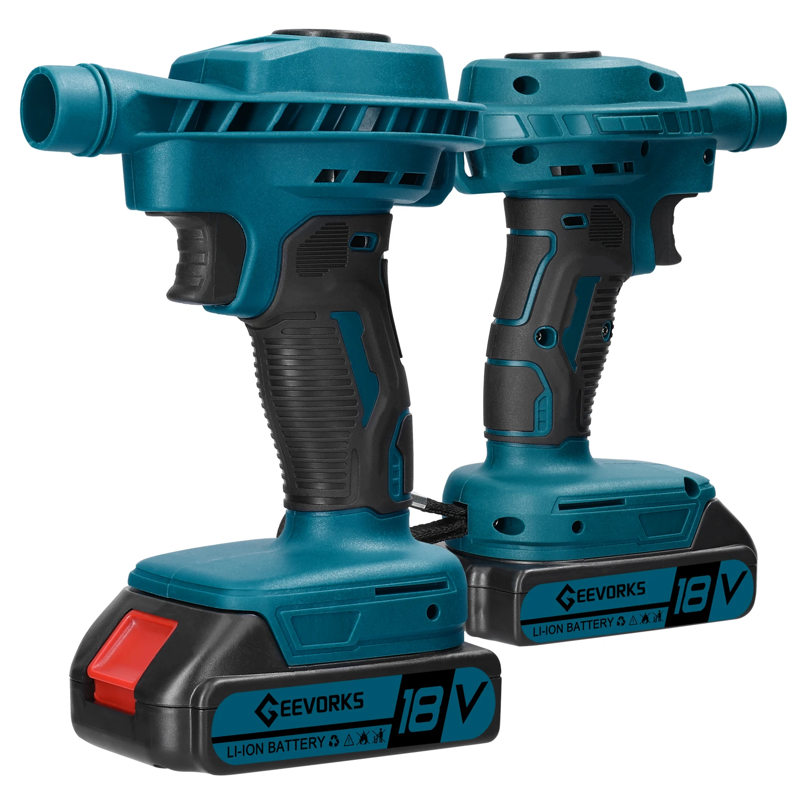 18V High-Power Brushed Motor Electric Blower Strong Wind Air Blower Dust Removal Fan  Home Courtyard Snow Cleaner Power Tool