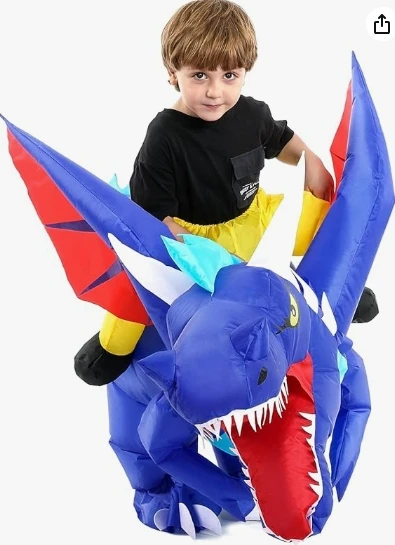 Inflatable Dragon Toy with Wings   Perfect for Indoor and Outdoor Activities and Imaginative Play