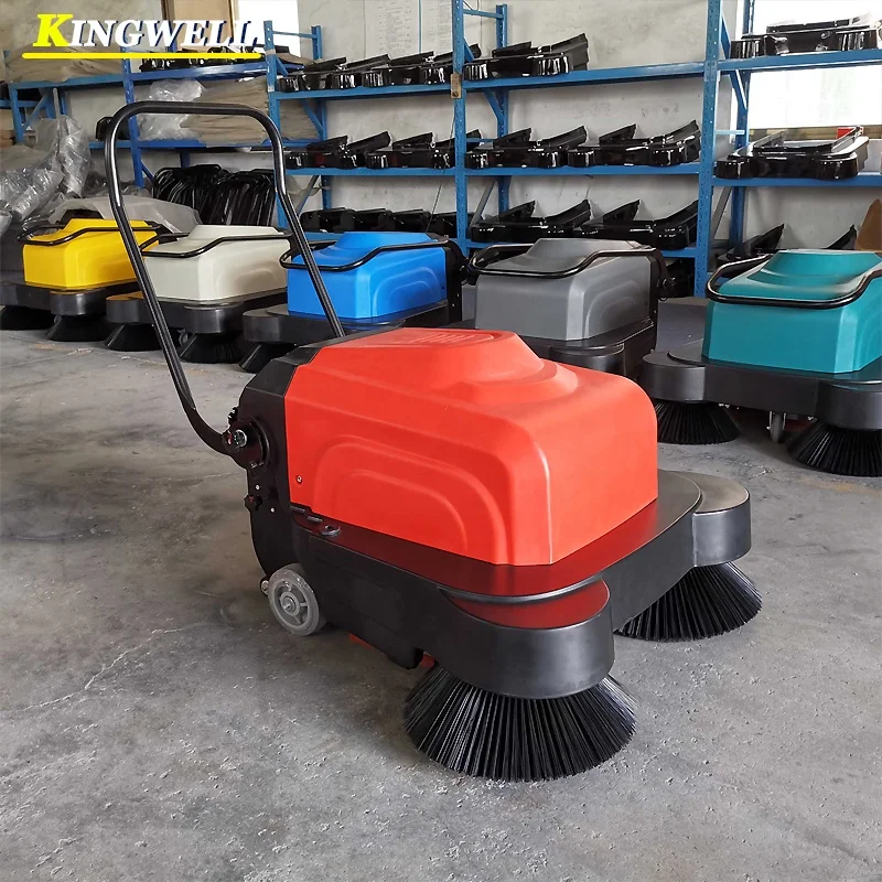 KW1000 Walk Behind Floor Sweeper Push Type Road Sweeper Street Cleaning Sweeping Machine Equipment