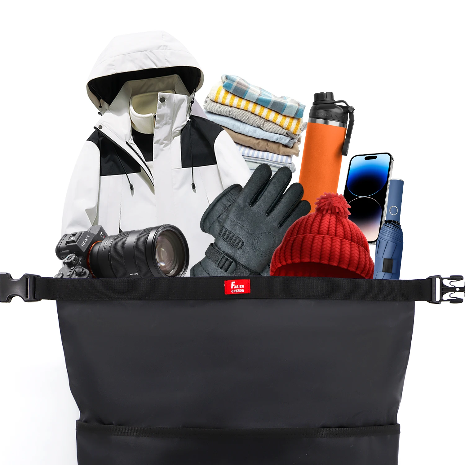 Custom Logo 45L Floating Outdoor Dry Sack Boating Kayaking Camping Bags Waterproof Backpack for Men